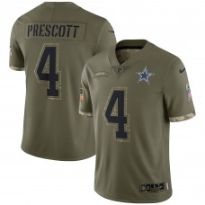 Джерси Dak Prescott Dallas Cowboys Nike 2022 Salute To Service Limited - Olive