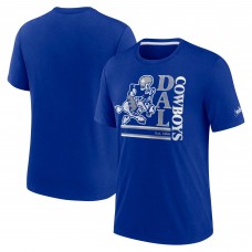 Футболка Dallas Cowboys Nike Wordmark Logo Tri-Blend - Royal