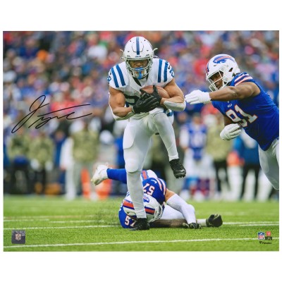 Autographed Indianapolis Colts Jonathan Taylor Fanatics Authentic 16 x 20 5 TDs vs. Buffalo Photograph