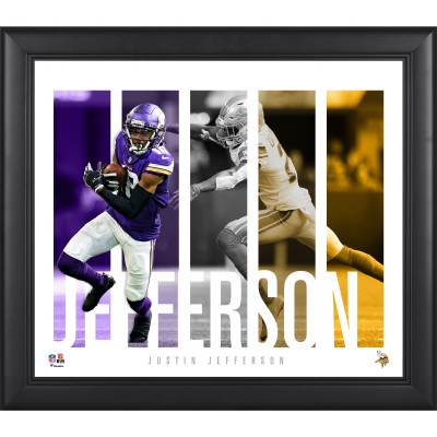 Minnesota Vikings Justin Jefferson Fanatics Authentic Framed 15 x 17 Player Panel Collage