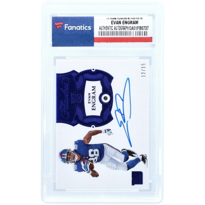 Autographed New York Giants Evan Engram 2017 Panini Flawless Sapphire #145 #12/15 Rookie Card