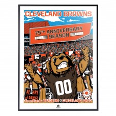 Cleveland Browns Phenom Gallery 75th Anniversary 18 x 24 Team Deluxe Framed Serigraph Print