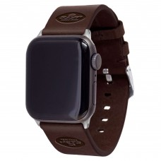New York Jets Leather Apple Watch Band - Brown