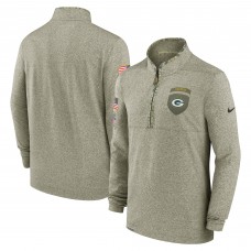 Кофта на короткой молнии Green Bay Packers Nike Salute to Service - Olive