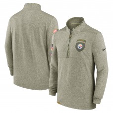 Кофта на короткой молнии Pittsburgh Steelers Nike Salute to Service - Olive