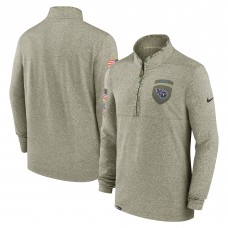 Кофта на короткой молнии Tennessee Titans Nike Salute to Service - Olive