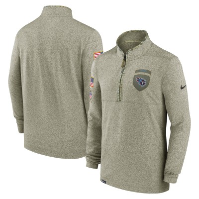 Кофта на короткой молнии Tennessee Titans Nike Salute to Service - Olive