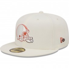 Бейсболка Cleveland Browns New Era Chrome Color Dim 59FIFTY - Cream