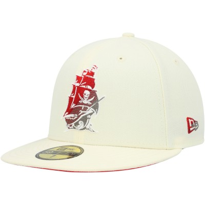 Бейсболка Tampa Bay Buccaneers New Era Chrome Color Dim 59FIFTY - Cream