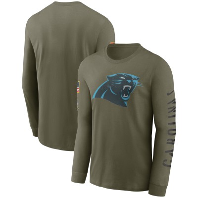 Футболка с длинным рукавом Carolina Panthers Nike Olive Salute To Service