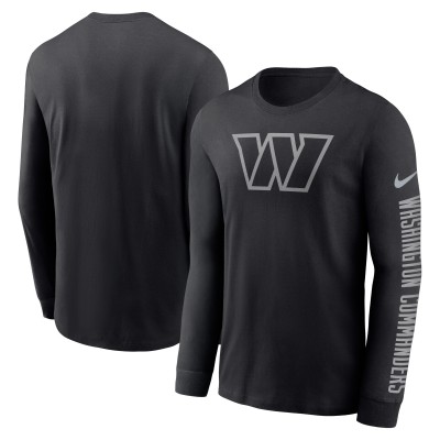 Футболка Washington Commanders Nike RFLCTV Name and Logo - Black