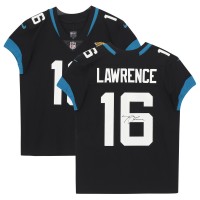 Autographed Jacksonville Jaguars Trevor Lawrence Fanatics Authentic Black Nike Elite Jersey