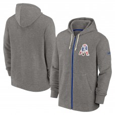 Толстовка на молнии New England Patriots Nike Historic Lifestyle - Heather Charcoal