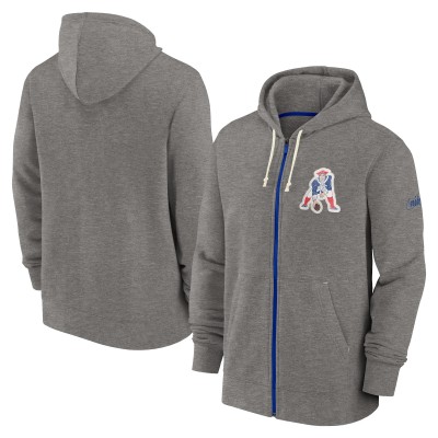 Толстовка на молнии New England Patriots Nike Historic Lifestyle - Heather Charcoal