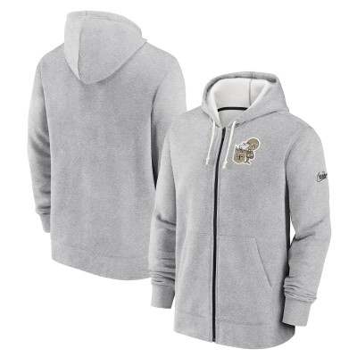 Толстовка на молнии New Orleans Saints Nike Historic Lifestyle - Heather Charcoal