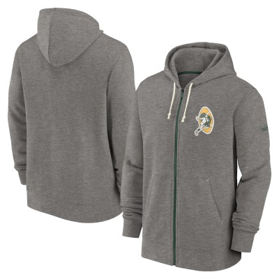 Толстовка на молнии Green Bay Packers Nike Historic Lifestyle - Heather Charcoal