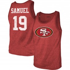 Майка Deebo Samuel San Francisco 49ers Majestic Threads Name & Number Tri-Blend - Scarlet