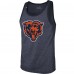 Майка с номером Justin Fields Chicago Bears Majestic Threads Player Tri-Blend - Heathered Navy