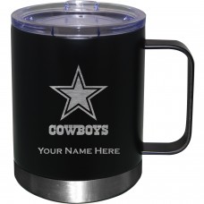 Dallas Cowboys Black 12oz. Personalized Stainless Steel Lowball with Handle