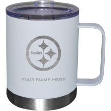 Именная Pittsburgh Steelers White 12oz. Stainless Steel Lowball with Handle