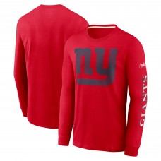 Футболка с длинным рукавом New York Giants Nike Fashion Tri-Blend - Red