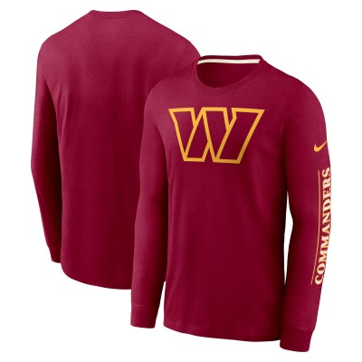 Футболка с длинным рукавом Washington Commanders Nike Fashion Tri-Blend - Burgundy