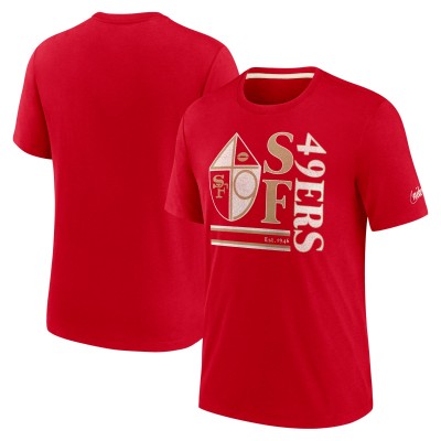 Футболка San Francisco 49ers Nike Wordmark Logo Tri-Blend - Scarlet