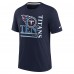Футболка Tennessee Titans Nike Wordmark Logo Tri-Blend - Navy