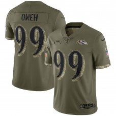 Джерси Odafe Oweh Baltimore Ravens Nike 2022 Salute To Service Limited - Olive