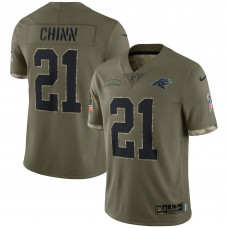 Джерси Jeremy Chinn Carolina Panthers Nike 2022 Salute To Service Limited - Olive