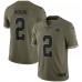 Джерси D.J. Moore Carolina Panthers Nike 2022 Salute To Service Limited - Olive
