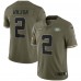 Джерси Zach Wilson New York Jets Nike 2022 Salute To Service Limited - Olive