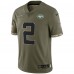 Джерси Zach Wilson New York Jets Nike 2022 Salute To Service Limited - Olive