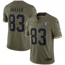 Джерси Darren Waller Las Vegas Raiders Nike 2022 Salute To Service Limited - Olive