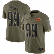 Джерси Chase Young Washington Commanders Nike 2022 Salute To Service Limited - Olive