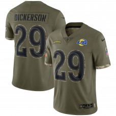 Джерси Eric Dickerson Los Angeles Rams 2022 Salute To Service Retired Player Limited - Olive