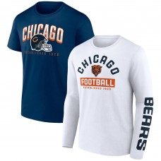 Футболка Chicago Bears Long and Short Sleeve Two-Pack - Navy/White