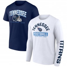 Футболка Tennessee Titans Long and Short Sleeve Two-Pack - Navy/White