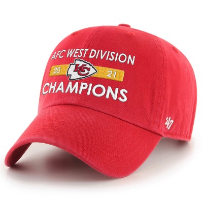 Бейсболка Kansas City Chiefs 2021 AFC West Division Champions Clean Up - Red - оригинальная атрибутика плейофф НФЛ 2021/2022