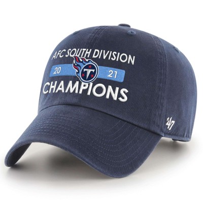 Бейсболка Tennessee Titans 2021 AFC South Division Champions Clean Up - Navy - оригинальная атрибутика плейофф НФЛ 2021/2022