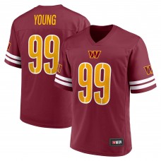 Mens Chase Young Burgundy Washington Commanders Replica Player Jersey