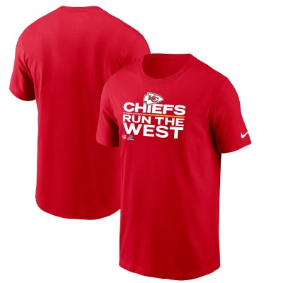 Футболка Kansas City Chiefs Nike 2021 AFC West Division Champions Trophy Collection - Red - оригинальная атрибутика плейофф НФЛ 2021/2022