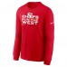 Футболка с длинным рукавом Kansas City Chiefs Nike 2021 AFC West Division Champions Trophy Collection - Red - оригинальная атрибутика плейофф НФЛ 2021/2022