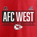 Футболка Kansas City Chiefs 2021 AFC West Division Champions Blocked Favorite - Red - оригинальная атрибутика плейофф НФЛ 2021/2022