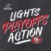 Толстовка с капюшоном San Francisco 49ers 2021 NFL Playoffs Bound Lights Action - Heathered Charcoal - оригинальная атрибутика плейофф НФЛ 2021/2022