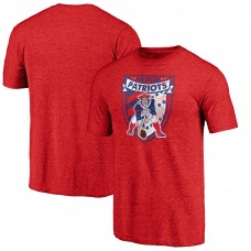 New England Patriots Red Hometown Collection The Shield Tri-Blend T-Shirt