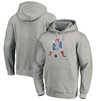 Толстовка New England Patriots Throwback Logo - Heathered Gray