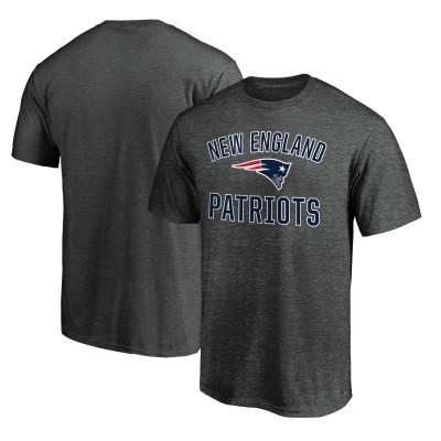 New England Patriots Fanatics Heather Charcoal Victory Arch T-Shirt