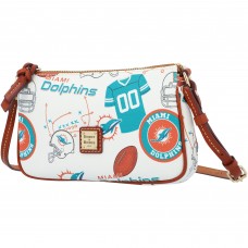 Miami Dolphins Dooney & Bourke Womens Gameday Lexi Crossbody with Small Coin Case