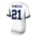 Dallas Cowboys Deion Sanders Mitchell & Ness White Retired Player Name & Number Mesh Top